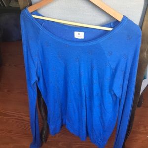 Cobalt Blue Anchor Long Sleeve